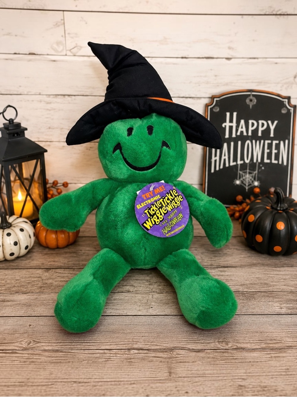 Vintage Main Joy Rite Aid Halloween Witch Plush Tickletickle Wiggle Electronic